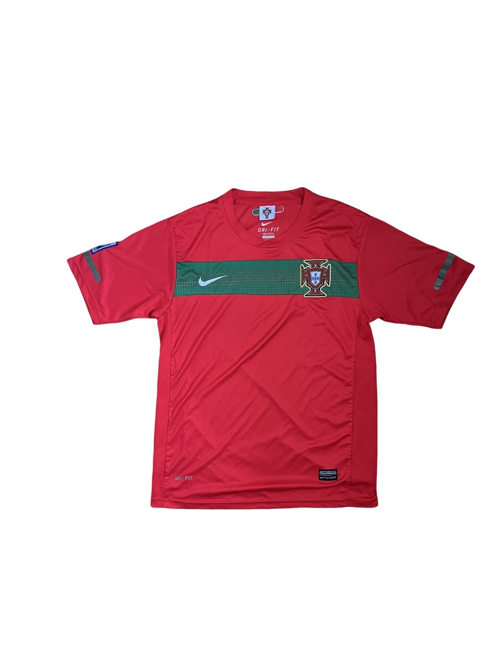 Nike Red and Green Portugal Soccer Jersey